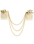Leaf Chain Hair Comb with Tassels Hair Accessory
