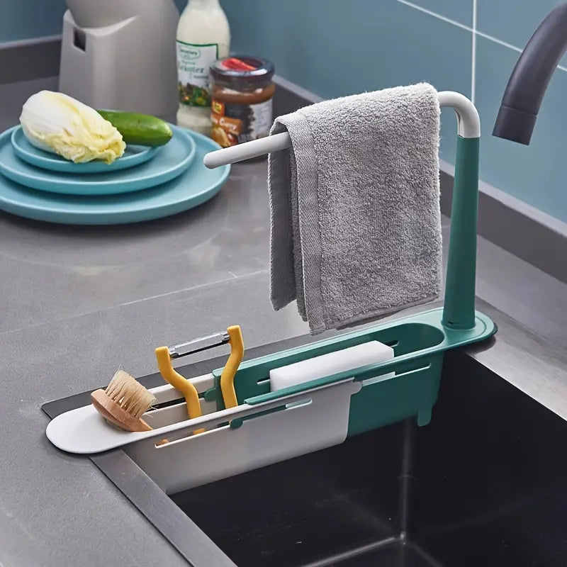 Retractable Sink Rack & Sponge Holder