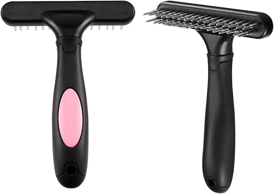 Pet Grooming Rake Double Row Pins