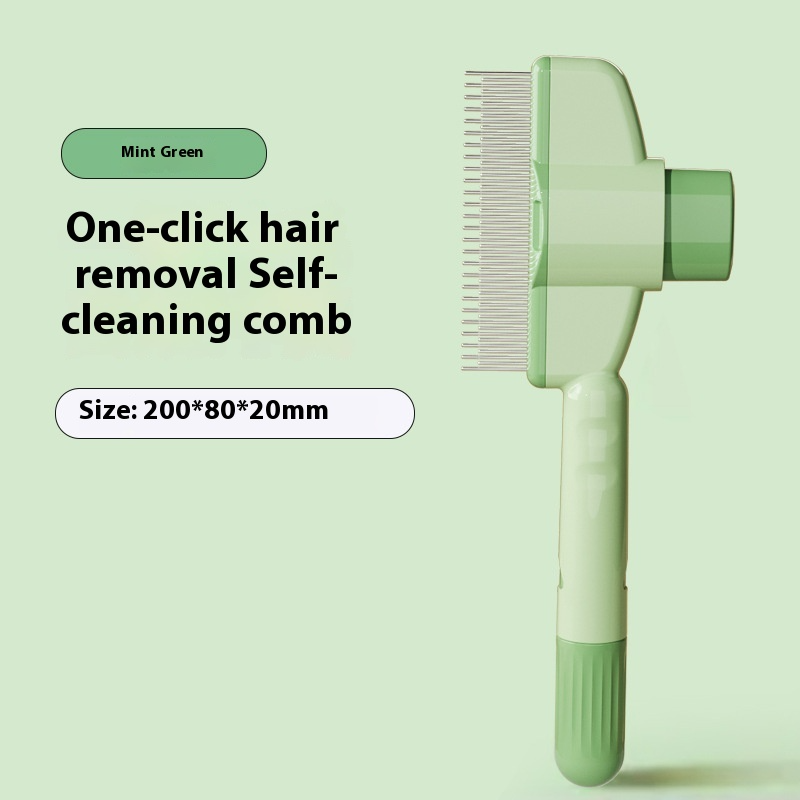 Pet Grooming Comb with Quick-Release Button