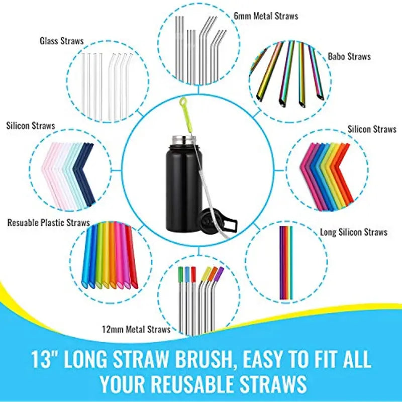 Long-Handle Bottle Cleaning Brush Set