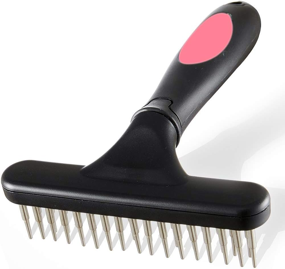 Pet Grooming Rake Double Row Pins