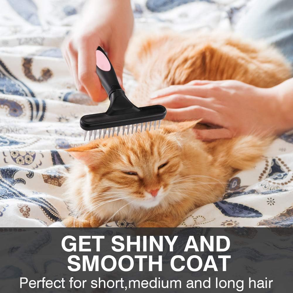 Pet Grooming Rake Double Row Pins