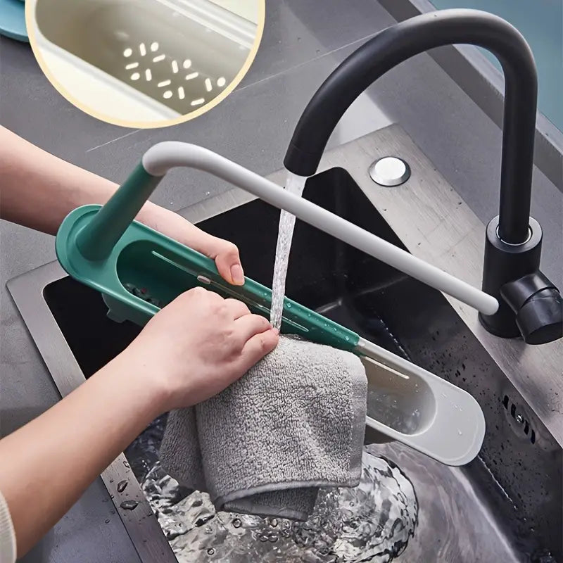 Retractable Sink Rack & Sponge Holder