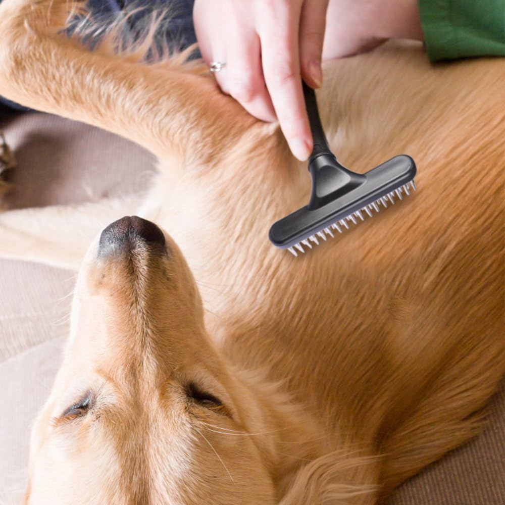 Pet Grooming Rake Double Row Pins