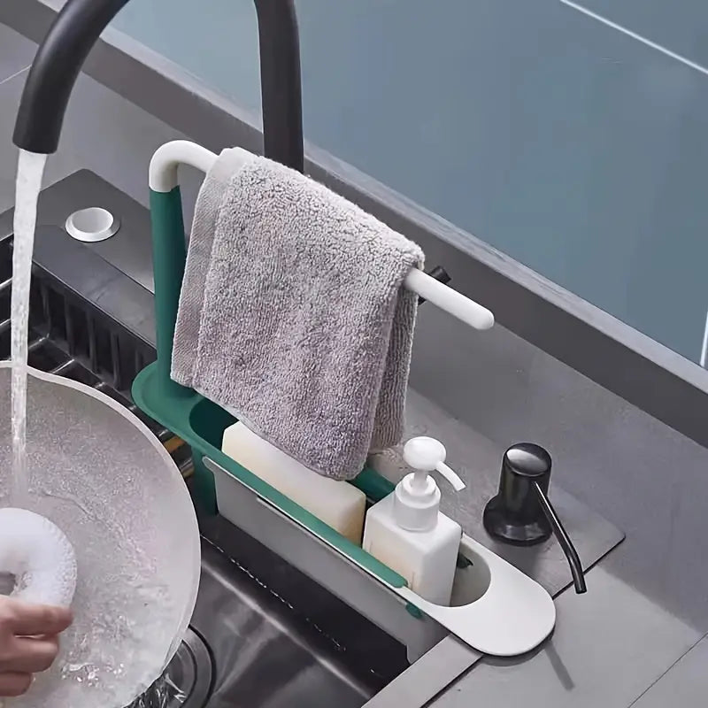Retractable Sink Rack & Sponge Holder