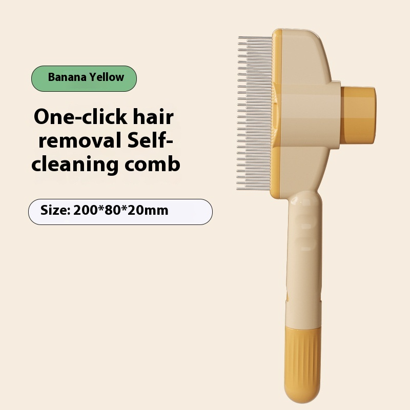 Pet Grooming Comb with Quick-Release Button