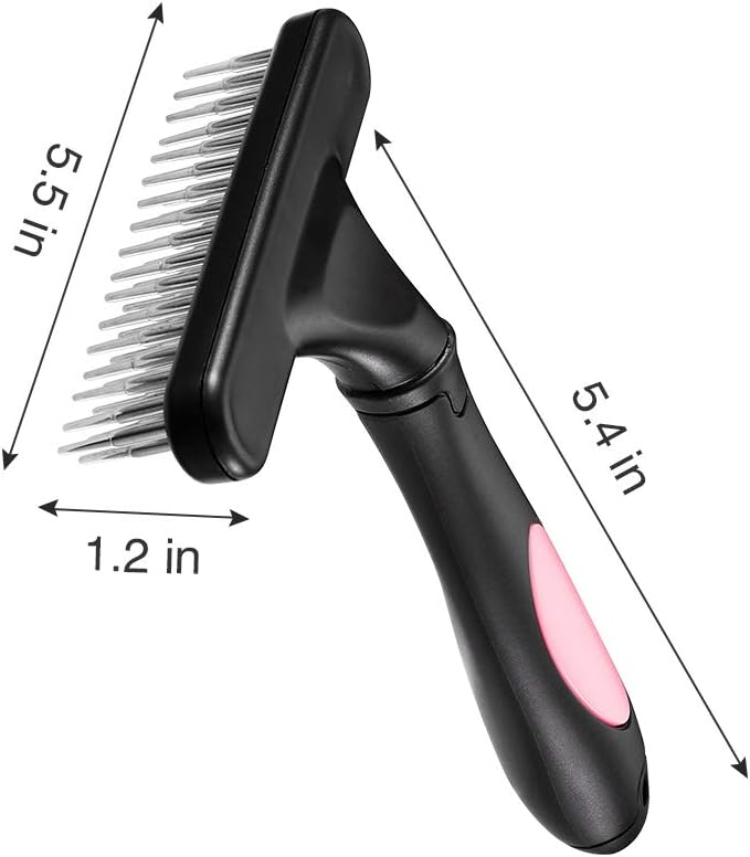 Pet Grooming Rake Double Row Pins
