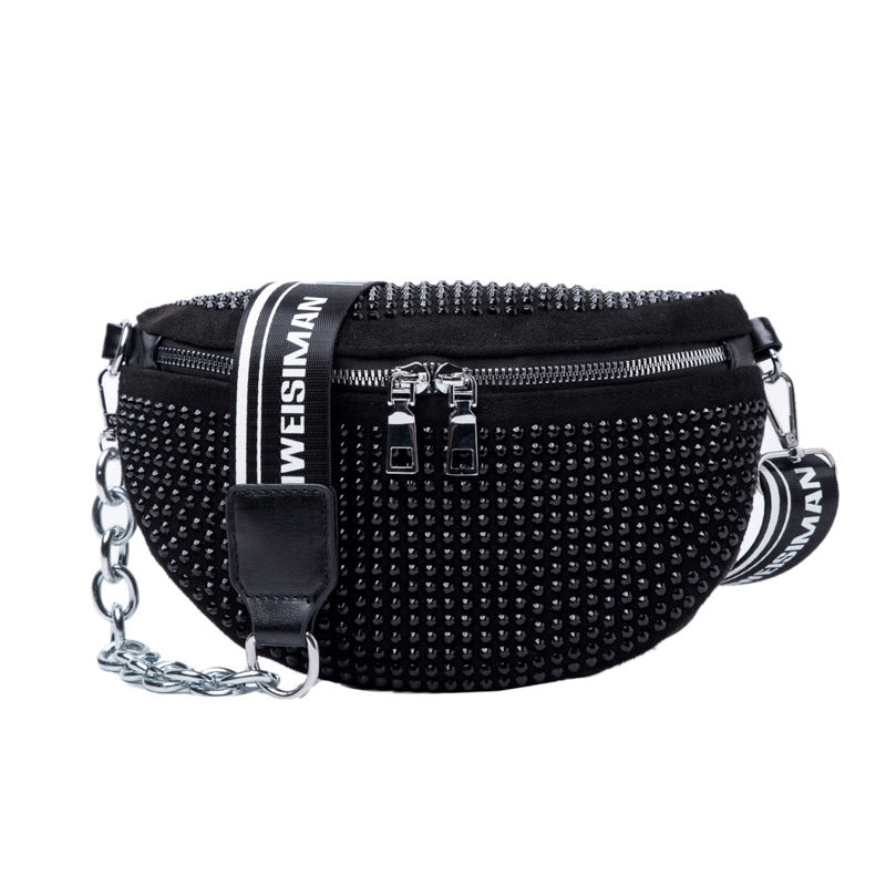 Western Rhinestone Crossbody Chest Bag