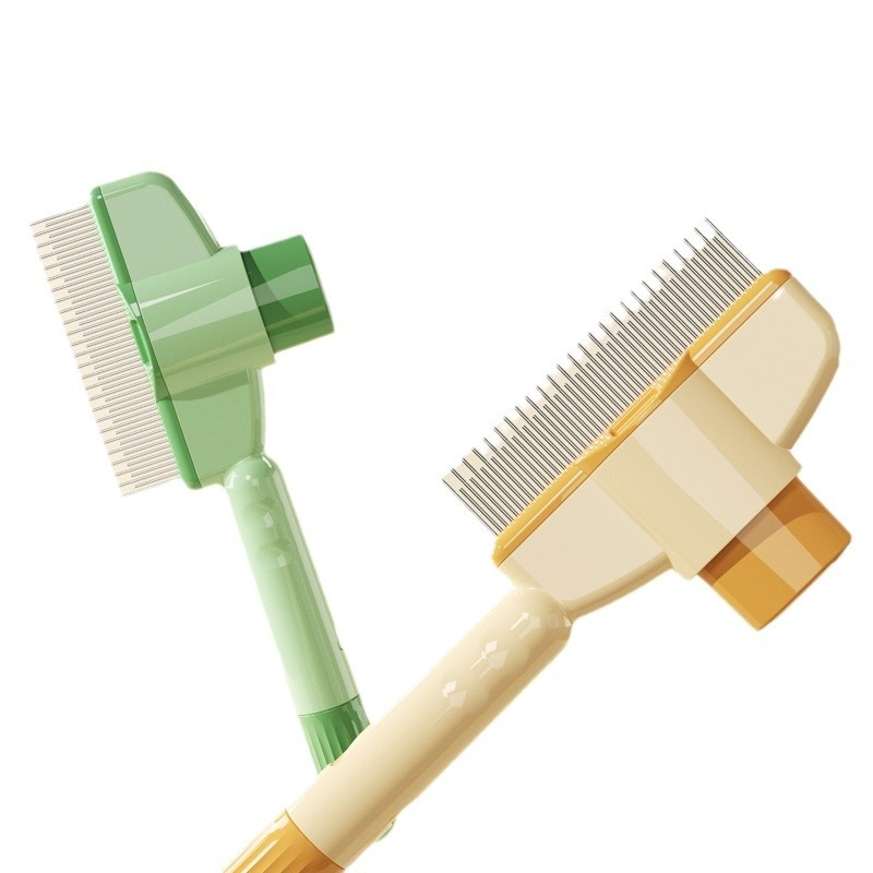 Pet Grooming Comb with Quick-Release Button