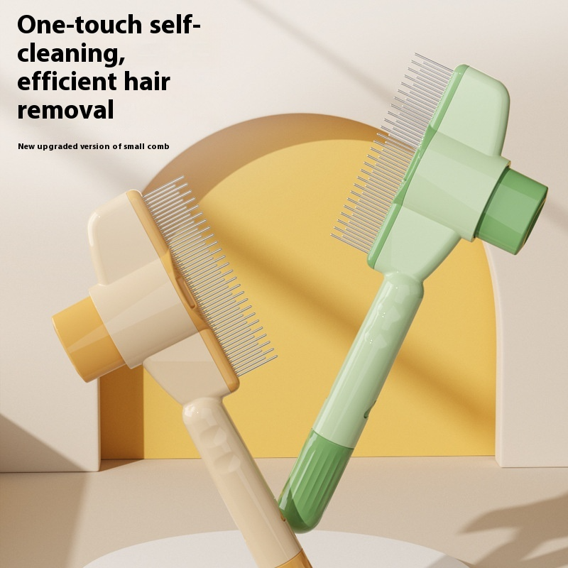 Pet Grooming Comb with Quick-Release Button