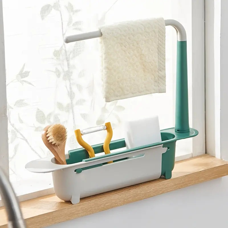 Retractable Sink Rack & Sponge Holder
