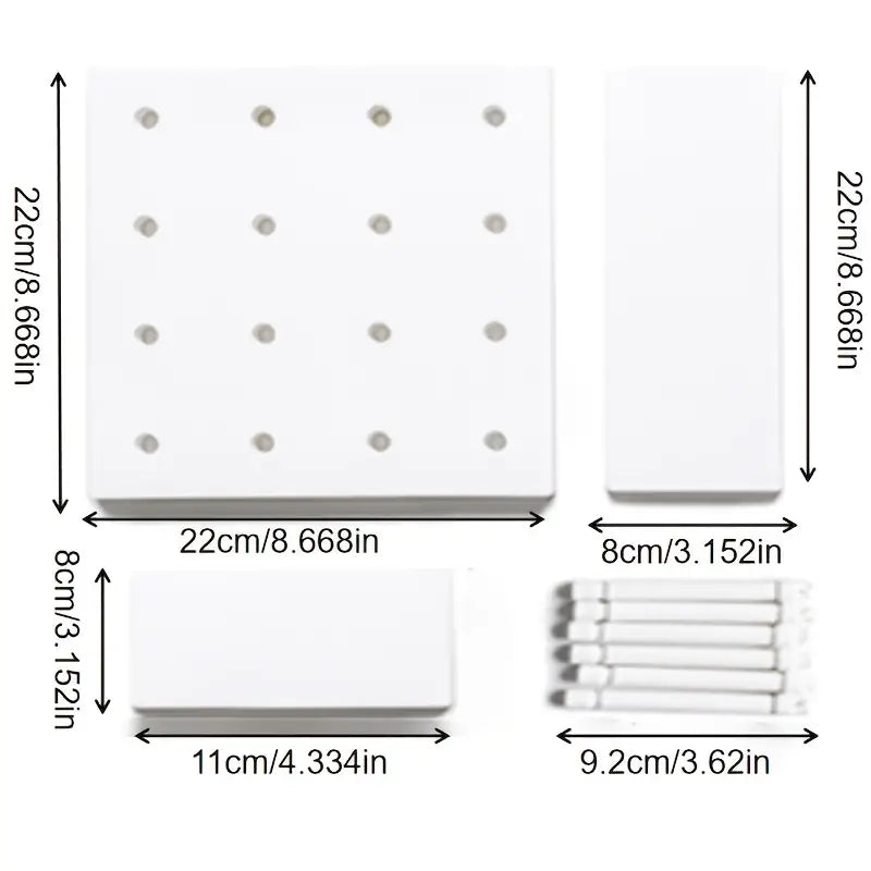 Modular Wall Pegboard Organizer