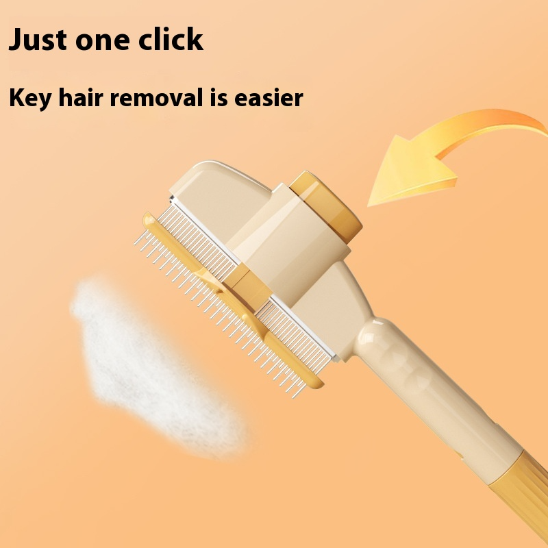 Pet Grooming Comb with Quick-Release Button