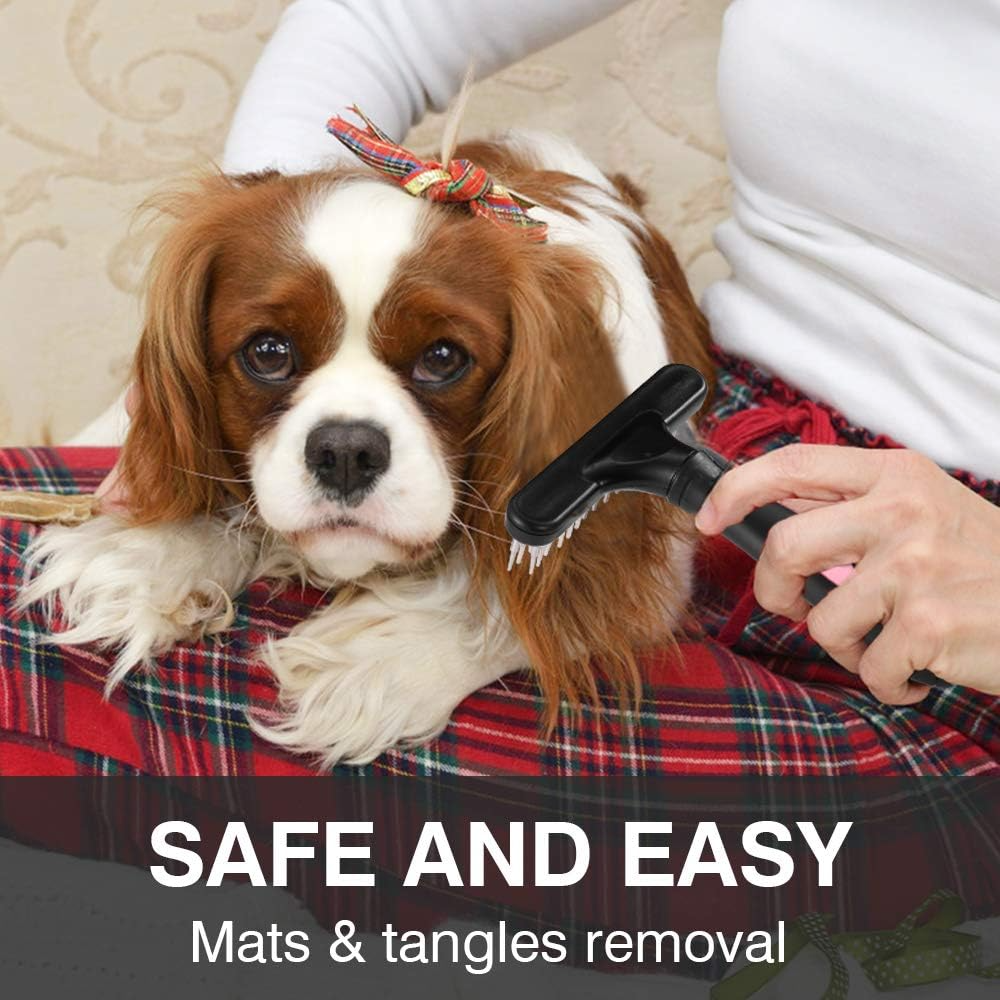 Pet Grooming Rake Double Row Pins